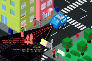 Decisions, decisions: What would you want your self-driving vehicle to do? Would your answer change if you’re in the vehicle? (Image: Iyad Rahwan)